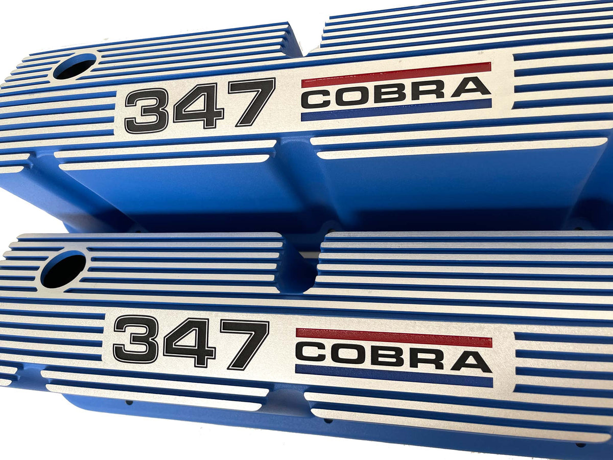 Ford Small Block Pentroof 347 Cobra Tall Valve Covers, 3 Color Logo - –  Ansen USA