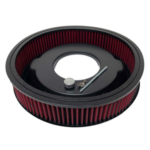 Big Block Chevy 454 - 14" Round Air Cleaner Kit - Style 2 - Black