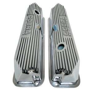 Cobra Le Mans FE Tall Valve Covers, Finned - Polished