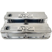 Load image into Gallery viewer, Ford 289 Windsor Mustang Pony Logo Tall Valve Covers - Polished