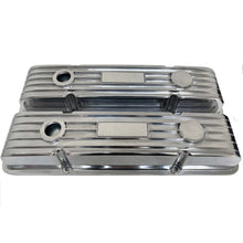 Load image into Gallery viewer, Small Block Chevy Classic Finned Valve Covers, Custom - Polished