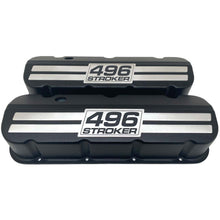 Load image into Gallery viewer, Chevy 496 Stroker - Big Block Tall Slant Top Valve Covers - Raised Billet - Black