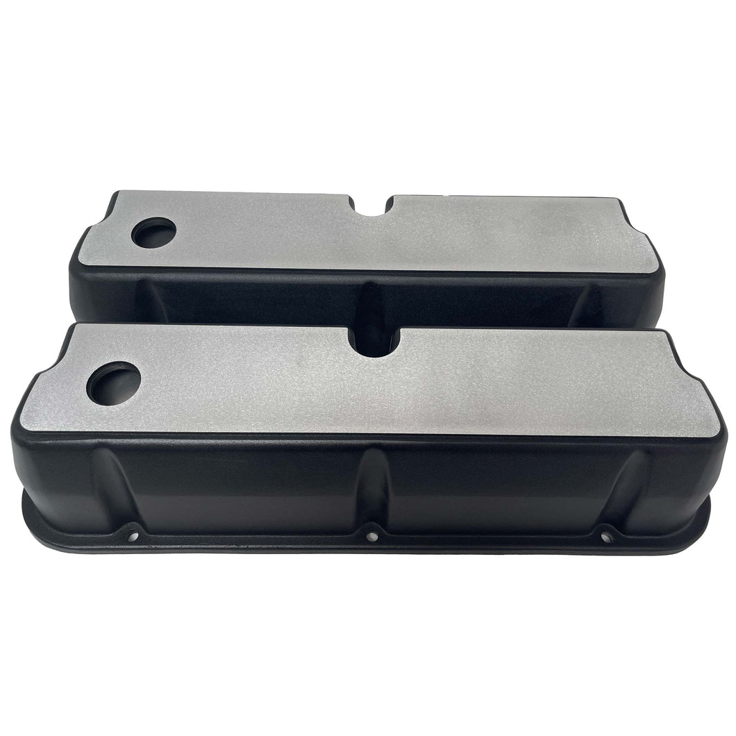 Ford 289, 302, 351 Windsor Tall Valve Covers - Full Billet Top - Black