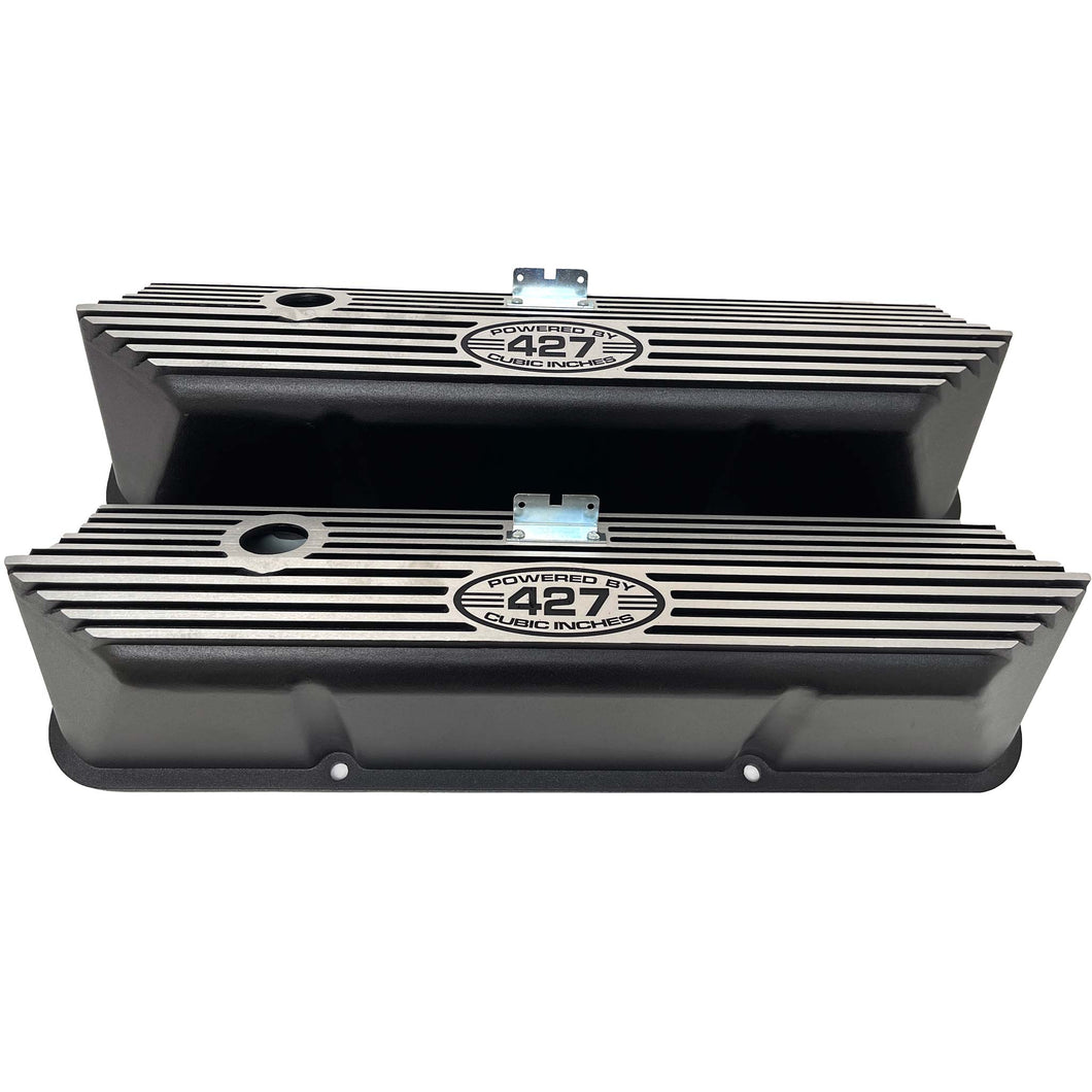 Ford FE 427 Tall Valve Covers - 427 Cubic Inches - Black