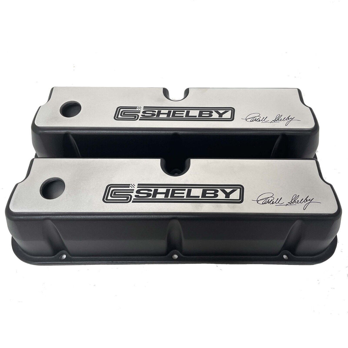 Ford 351 Windsor CS Shelby Signature Black Valve Covers - Custom Bille ...