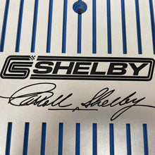 Load image into Gallery viewer, Carroll Shelby Signature 15&quot; Oval Air Cleaner Kit - Finned Billet Top - Blue