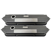 Load image into Gallery viewer, Ford FE Tall Custom Valve Covers - Long Plate - Black