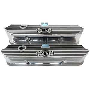 Ford FE 427 Tall Valve Covers - 427 Cubic Inches - Style 1 - Polished