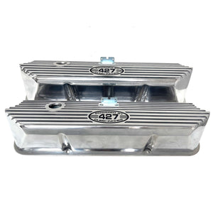 Ford FE 427 Tall Valve Covers - 427 Cubic Inches - Style 1 - Polished