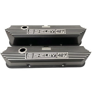 Ford FE 427 CS Shelby Valve Covers Tall - Long Plate - Black