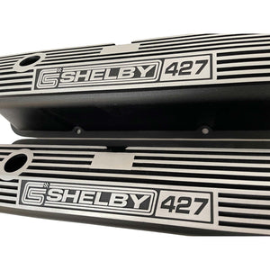 Ford FE 427 CS Shelby Valve Covers Tall - Long Plate - Black