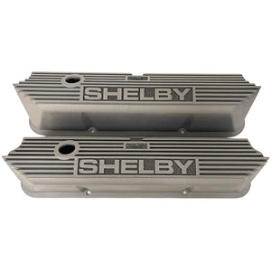 Ford SHELBY Logo FE Tall Valve Covers - Long Plate - As Cast