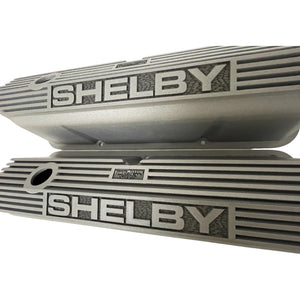 Ford SHELBY Logo FE Tall Valve Covers - Long Plate - As Cast