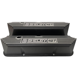 Ford FE 427 CS Shelby Valve Covers Tall - Long Plate - Black