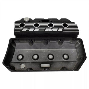 Hemi Logo Valve Covers - Die-Cast Aluminum - Black