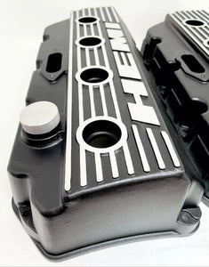 Hemi Logo Valve Covers - Die-Cast Aluminum - Black