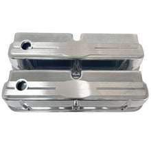 Load image into Gallery viewer, Ford 289, 351 Windsor Tall Valve Covers - Oval Billet Top - Polished