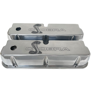 Ford 351 Windsor Cobra Snake Tall Valve Covers - Premium Series - Polished