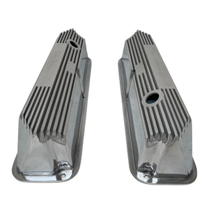 Ford FE Tall Custom Valve Covers - Long Plate - Polished