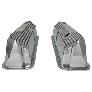 Ford FE Tall Custom Valve Covers - Long Plate - Polished