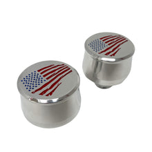 Load image into Gallery viewer, American Flag 1 Valve Cover Breathers - Deep Engraved - Polished