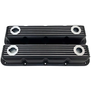 Mopar Magnum Finned Valve Covers - Die-Cast Aluminum - Black