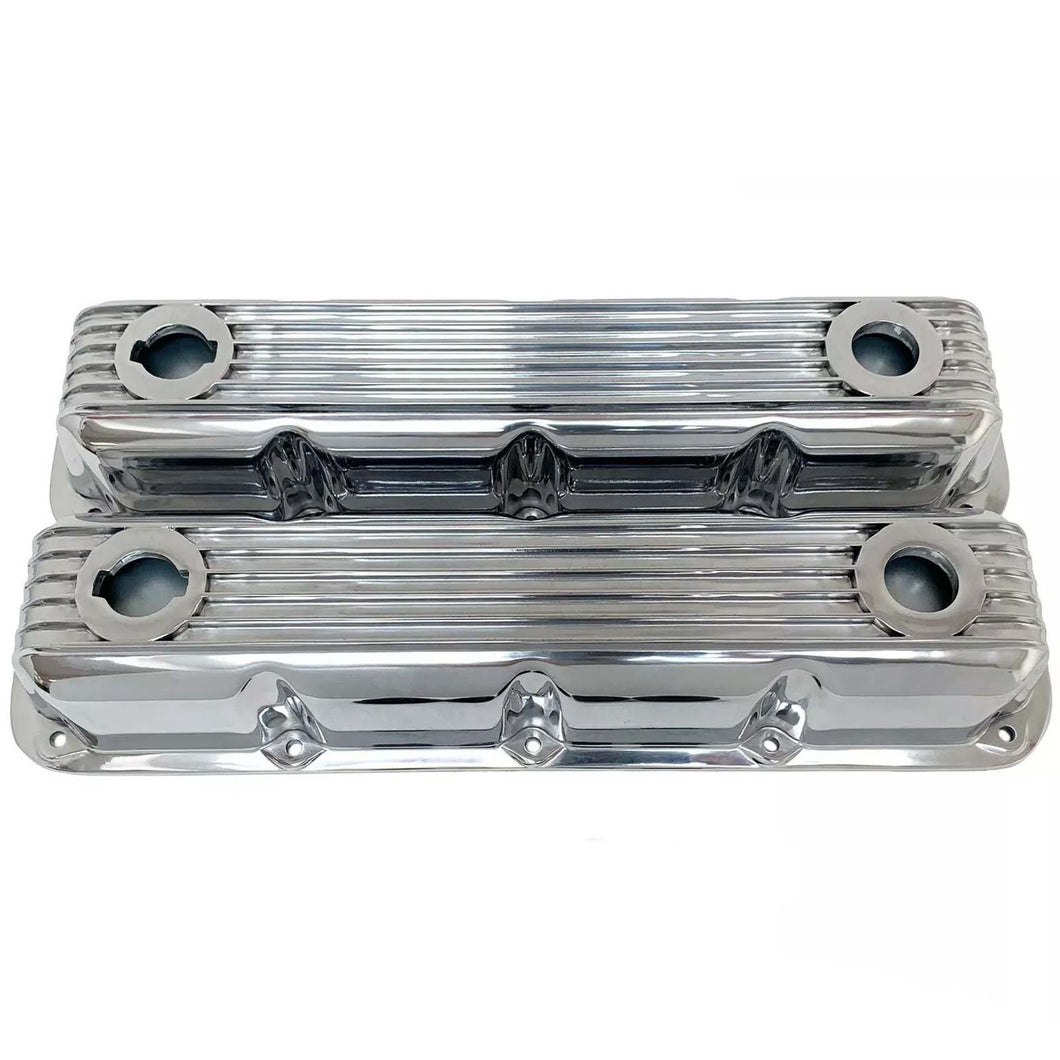 Mopar Magnum Finned Valve Covers - Die-Cast Aluminum - Polished