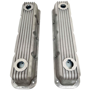 Mopar Magnum Finned Valve Covers - Die-Cast Aluminum - As Cast