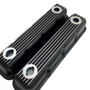 Mopar Magnum Finned Valve Covers - Die-Cast Aluminum - Black