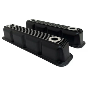 Mopar Magnum Finned Valve Covers - Die-Cast Aluminum - Black