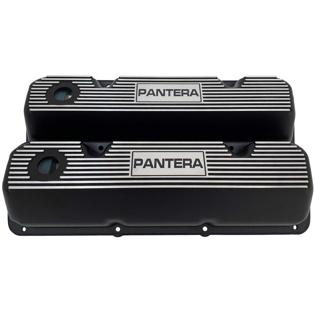 De Tomaso Pantera Ford 351 Cleveland Valve Covers - Style 3 - Black