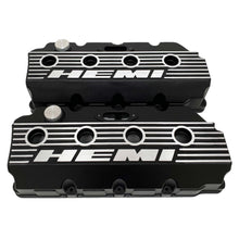 Load image into Gallery viewer, Hemi Logo Valve Covers - Die-Cast Aluminum - Black