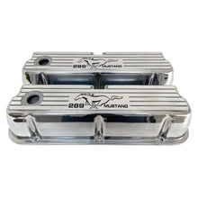 Load image into Gallery viewer, Ford 289 Windsor Mustang Pony Logo Tall Valve Covers - Polished