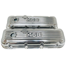 Load image into Gallery viewer, Big Block Chevy 468 Valve Covers, Finned, Style 2 - Polished