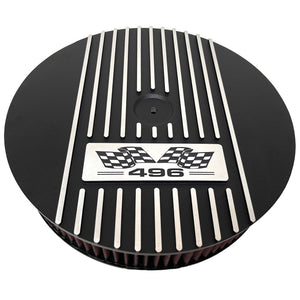 Big Block Chevy 496 Flag Logo - 13" Round Air Cleaner Kit - Black