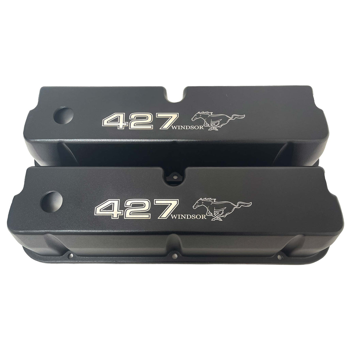 Ford 427 Windsor Mustang Pony Tall Valve Covers - Black – Ansen USA