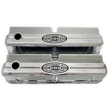 Load image into Gallery viewer, Ford 289 Windsor Tall Valve Covers - Raised Billet Top - Polished