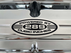 Ford 289 Windsor Tall Valve Covers - Raised Billet Top - Polished