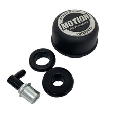 Load image into Gallery viewer, Baldwin MOTION Chrome Breather, PCV Valve and Grommets - Black