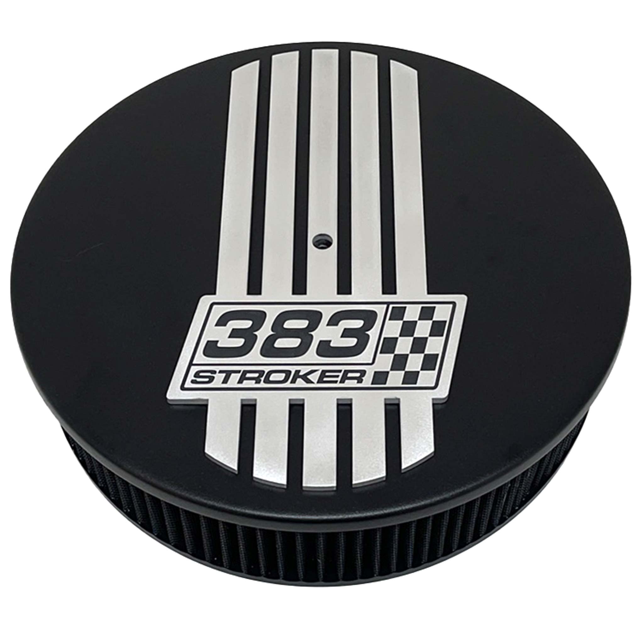 383 Stroker Ghost BowTie Chevy or Ford 12 Inch Oval Air Cleaner K&N Element