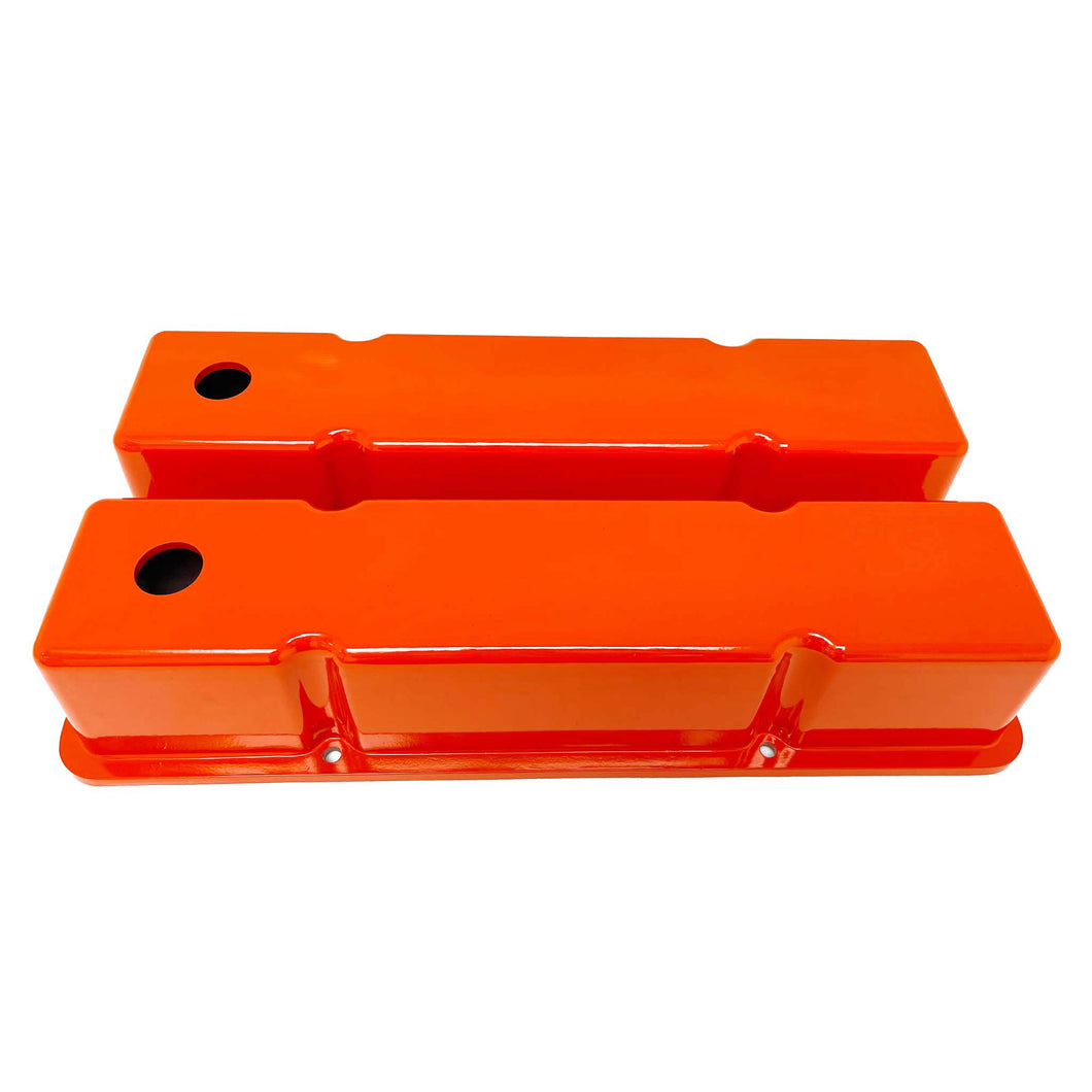 Small Block Chevy Tall Valve Covers - Orange