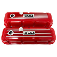 Load image into Gallery viewer, Big Block Chevy 502 Classic Finned Valve Covers - Red