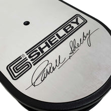 Load image into Gallery viewer, ansen custom engraving, ford carroll shelby signature air cleaner kit 15 inch oval, close up view