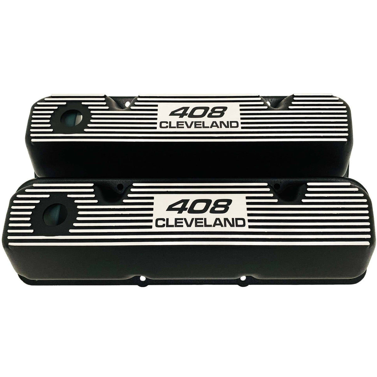 Ford 408 Cleveland Logo Valve Covers - Black – Ansen USA